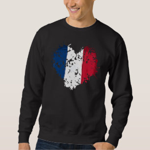 Französische Flagge Herz Idee für Kinder & Frankre Sweatshirt