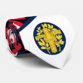 Französische Flagge Herzmuster Frankreich National Krawatte (Gerollt)