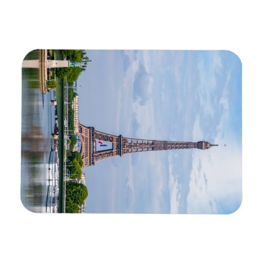 Französische Flagge im Eiffelturm Magnet (Horizontal)