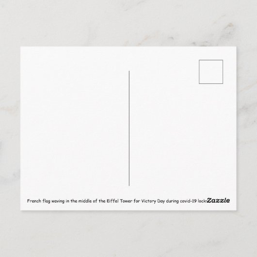 Französische Flagge im Eiffelturm Postkarte (Rückseite)
