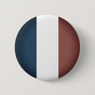 Französische Flagge in dunklen Farben Button