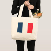 Französische Flagge Jumbo Stoffbeutel (Vorderseite (Produkt))