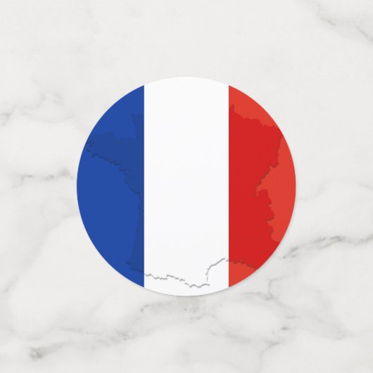 Französische Flagge Konfetti (Klein Vorderseite)