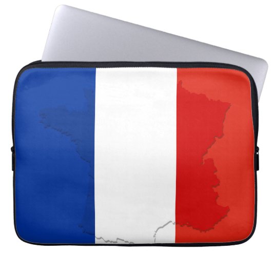 Französische Flagge Laptopschutzhülle (Vorderseite)
