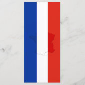Französische Flagge Menükarte (Rückseite)