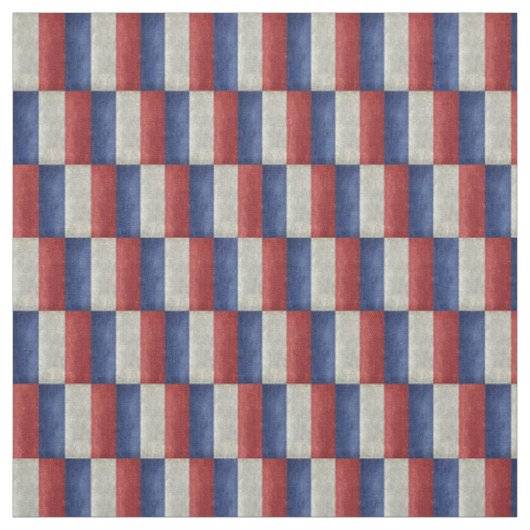 Französische Flagge mit einer Wendung Stoff (Muster)