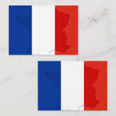Französische Flagge Mitteilungskarte (Vorne/Hinten)