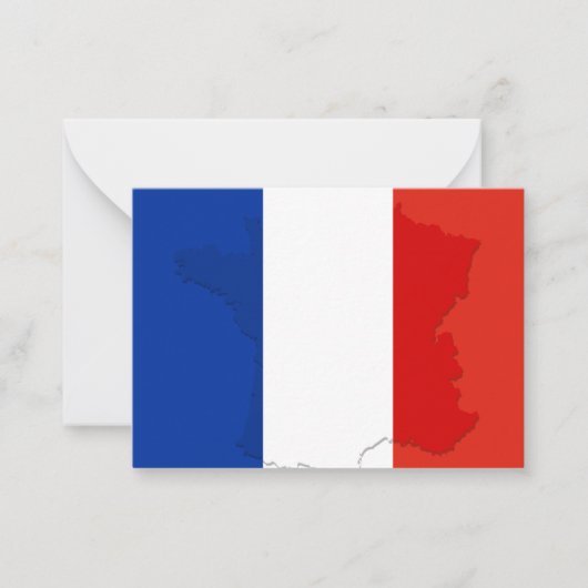 Französische Flagge Mitteilungskarte (Vorderseite)