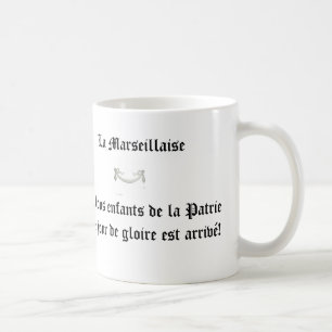 Französische Flagge & Nationalhymne Titel & einige Kaffeetasse
