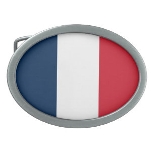 Französische Flagge Ovale Gürtelschnalle