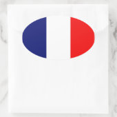 Französische Flagge Ovaler Aufkleber (Tasche)