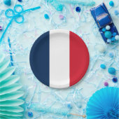 Französische Flagge Pappteller (Party)