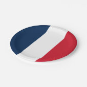 Französische Flagge Pappteller (Schrägansicht)