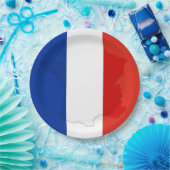 Französische Flagge Pappteller (Party)