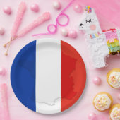 Französische Flagge Pappteller (Party)