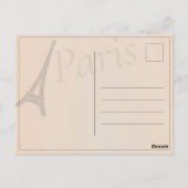 Französische Flagge Paris Eiffelturm Urlaub Reisen Postkarte (Rückseite)