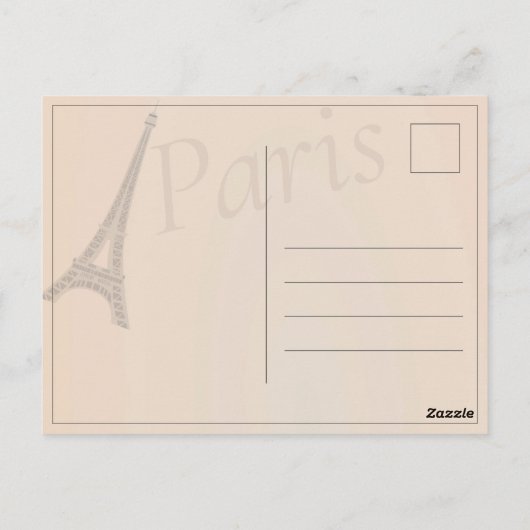 Französische Flagge Paris Eiffelturm Urlaub Reisen Postkarte (Rückseite)