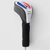 Französische Flagge, Paris und Mit Monogramm Golf Golf Headcover (angewinkelt)