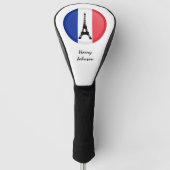 Französische Flagge, Paris und Mit Monogramm Golf  Headcover (Vorderseite)