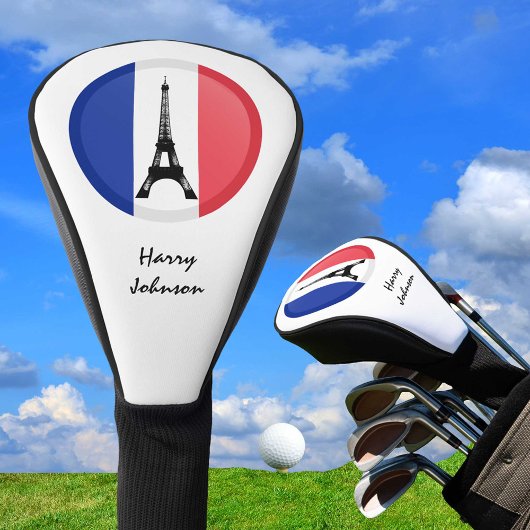 Französische Flagge, Paris und Mit Monogramm Golf  Headcover