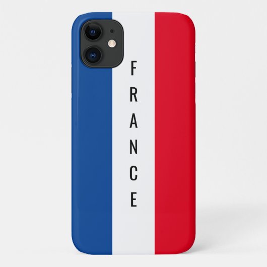 französische Flagge personalisierter individuelle Case-Mate iPhone Hülle (Rückseite)