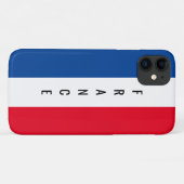 französische Flagge personalisierter individuelle Case-Mate iPhone Hülle (Rückseite (Horizontal))