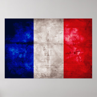 Französische Flagge Poster