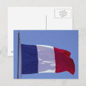 Französische Flagge Postkarte (Vorne/Hinten)