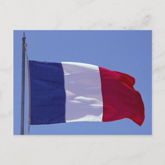 Französische Flagge Postkarte (Vorderseite)