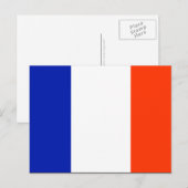 französische Flagge Postkarte (Vorne/Hinten)