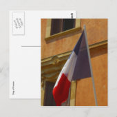französische Flagge Postkarte (Vorne/Hinten)