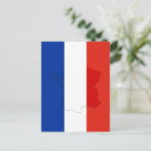 Französische Flagge Postkarte (Stehend Vorderseite)