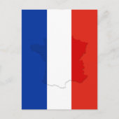 Französische Flagge Postkarte (Vorderseite)