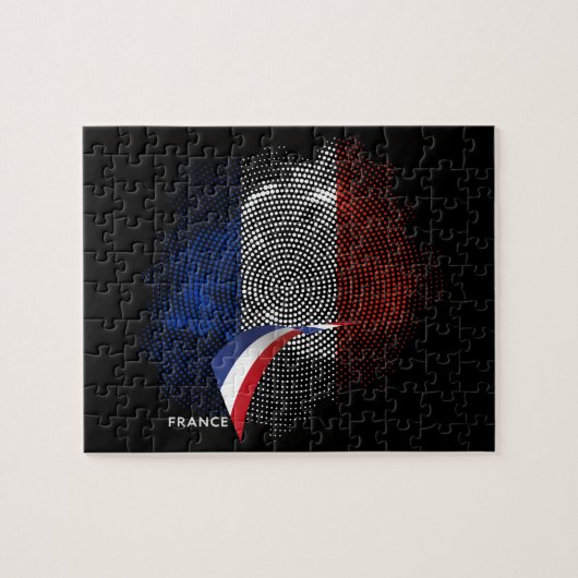 Französische Flagge Puzzle (Horizontal)