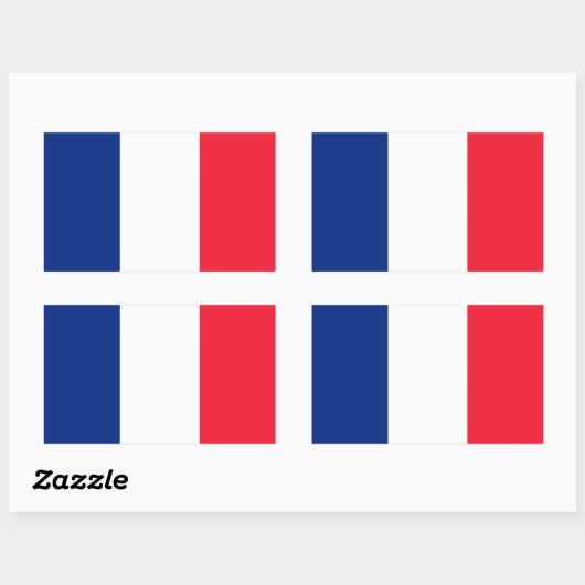 Französische Flagge Rechteckiger Aufkleber (Blatt)