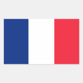 Französische Flagge Rechteckiger Aufkleber (Vorderseite)