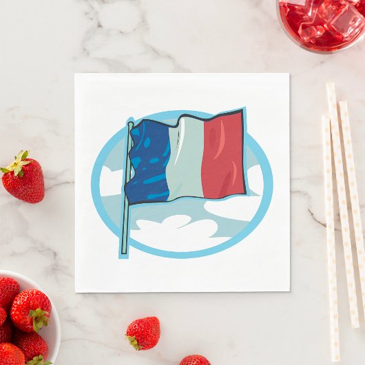 Französische Flagge Red White Blue Napkins Serviette