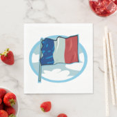 Französische Flagge Red White Blue Napkins Serviette (Beispiel)