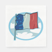 Französische Flagge Red White Blue Napkins Serviette (Vorderseite)