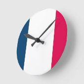Französische Flagge Runde Wanduhr (Winkel)