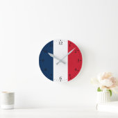 Französische Flagge Runde Wanduhr (Zuhause)