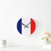 Französische Flagge Runde Wanduhr (Zuhause)