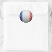 französische Flagge Runder Aufkleber (Tasche)