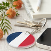 Französische Flagge Schlüsselanhänger (Vorderseite rechts)