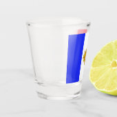 Französische Flagge Schnapsglas (Links)