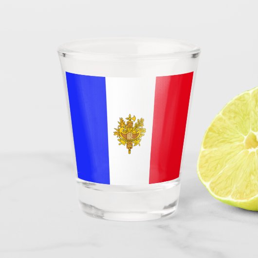 Französische Flagge Schnapsglas (Vorderseite)