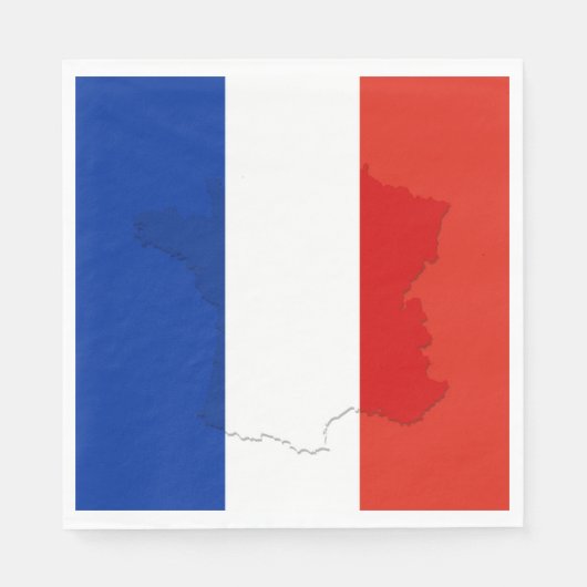 Französische Flagge Serviette (Vorderseite)