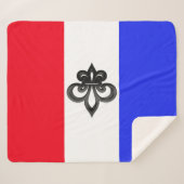 Französische Flagge Sherpadecke (Vorderseite (Horizontal))