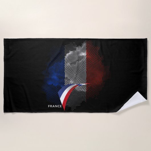 Französische Flagge Strandtuch (Vorderseite)