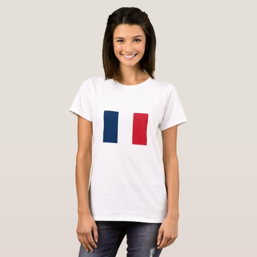 Französische Flagge T-Shirt (Vorne ganz)